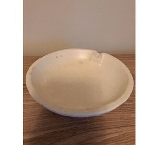 Vintage Textured White Ceramic MCM Decor Ashtray Made in ITALY